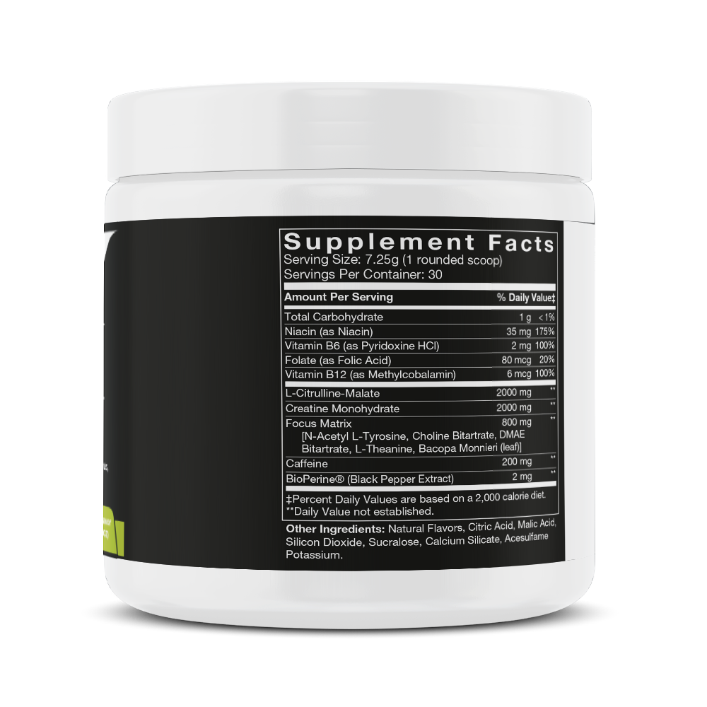 Energy & Focus Lemonade, 214g/7.25g serv./30 serv.