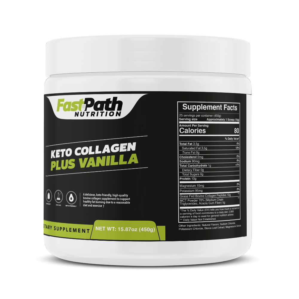 Keto Collagen Plus, Vanilla, 18g serv./25 serv./450g