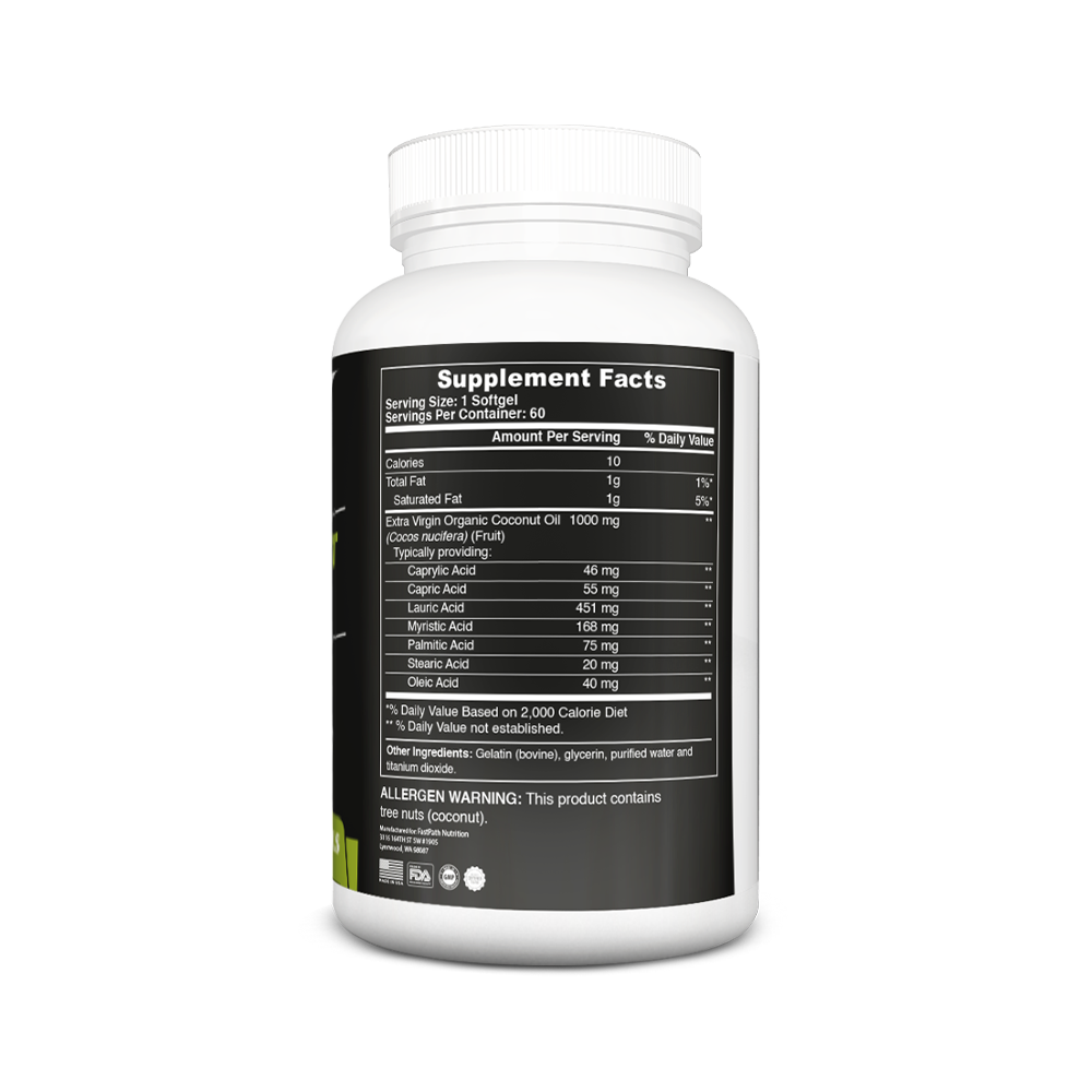 Organic Virgin Coconut Oil, 1000mg