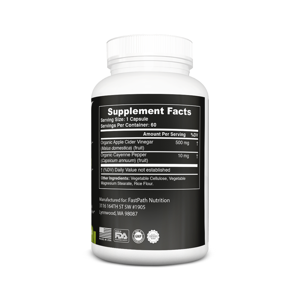 Apple Cider Vinegar + cayenne, 1 serv. sz